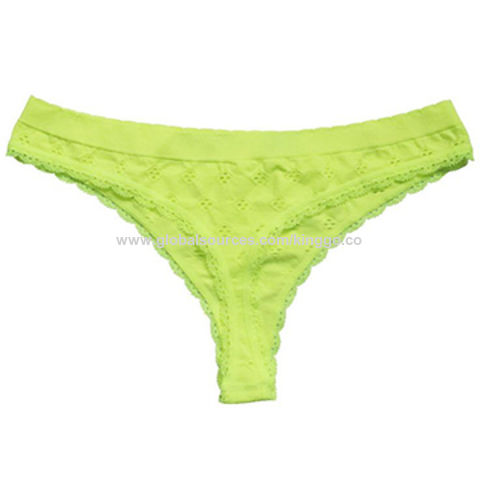 Calcinhas fio dental femininas, renda, entrepernas 100% algodão - Lingerie feminina por atacado