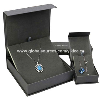 China Luxury custom cardboard flocking jewelry gift packaging box for ...