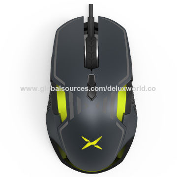 Delux M628 Gaming Maus PMW3389 Sensor Echte 16000DPI OMRON Schalter Beidhändiges Design für beide Hände - Optische Maus für E-Sport