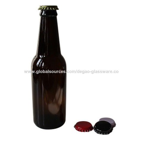 Beer bottle craft 330ml crown glass amber