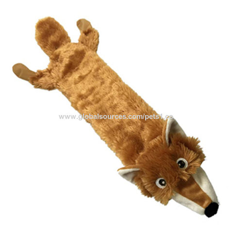 Buy Wholesale China Large Skinny No Stuffing Squeaky Plush Dog Toy Fox For  Small And Medium Dogs & Pink Plush Fox Toys at USD 1.2