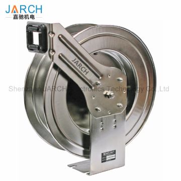 Home Application Spring Loaded Stainless Steel Water Hose Reel