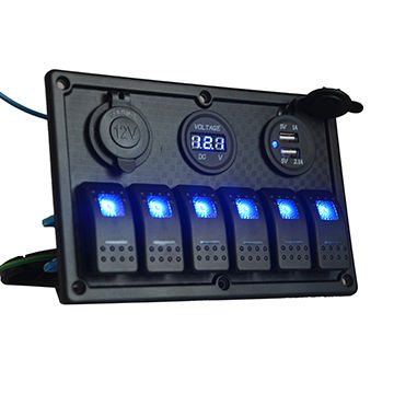 Buy Wholesale China 6 Gang Illuminated Rocker Paddle Switches With Dual ...