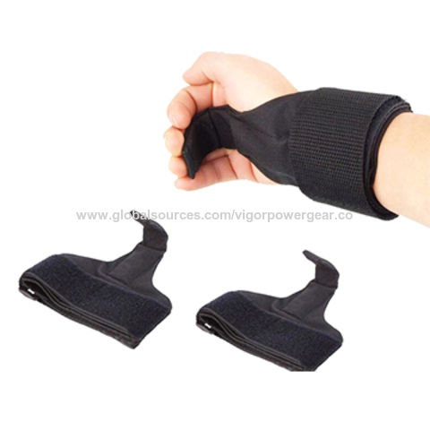 Adjustable Fitness Wrist Support Weight Lifting Hooks For Anti
