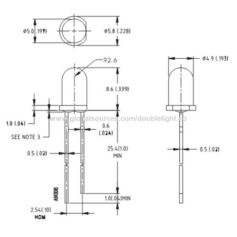 Buy Wholesale China 5mm Round T-1 3/4 Led Light Chip Ultra Red Led ...