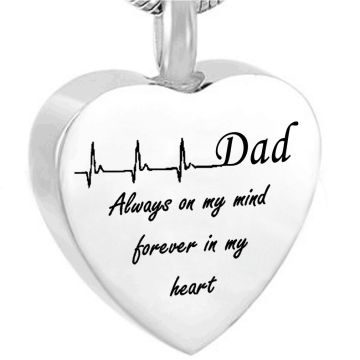 Forever in my heart Cremation Jewelry Heart Urn Necklace Keepsake Memorial Pendant for sale at factory direct price