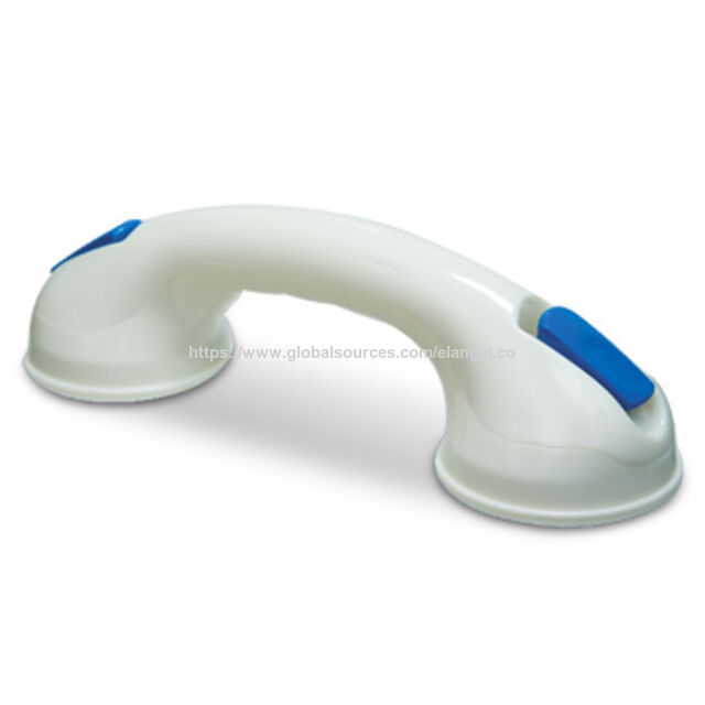 Barra de agarre para bañera con ventosa instantánea, mango ergonómico de seguridad, fabricada con plástico ecológico