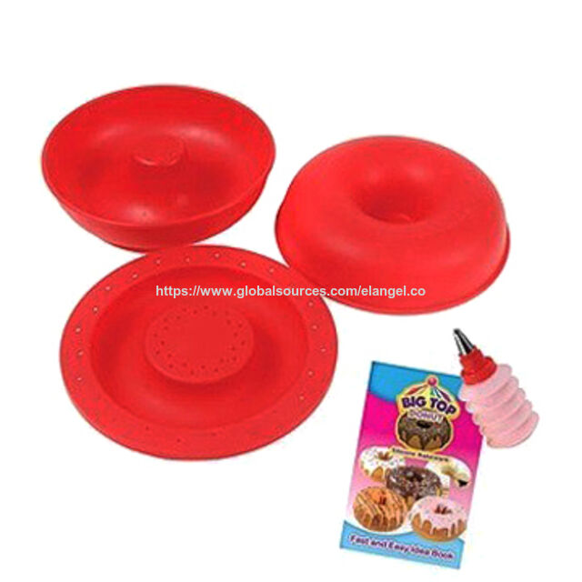قالب دونات بيج توب، مصنوع من السيليكون غير اللاصق، آمن للاستخدام في غسالة الأطباق for sale at factory direct price