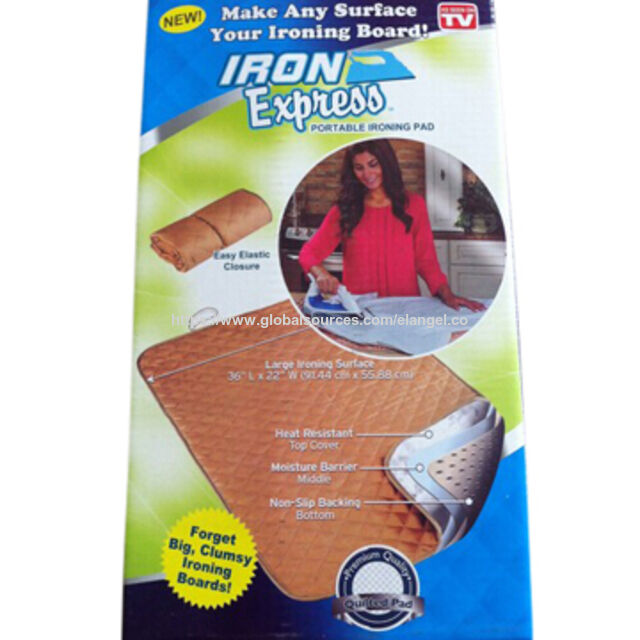 وسادة كي محمولة Iron Express، لتحويل أي سطح إلى لوح الكي الخاص بك، مقاومة للحرارة وغير قابلة للانزلاق. for sale at factory direct price