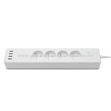 La bande de puissance intelligente de Wi-Fi avec le port de remplissage d'USB se relient par le téléphone portable APP et Amazone Alexa for sale at factory direct price