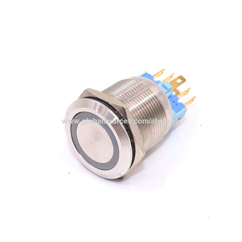 22 Mm Illuminated Waterproof Arduino Latching On Off Metal Push Button ...
