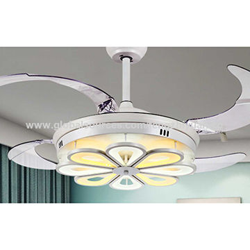 China 42 Ceiling Fan With Led Light 4 Blades Acrylic