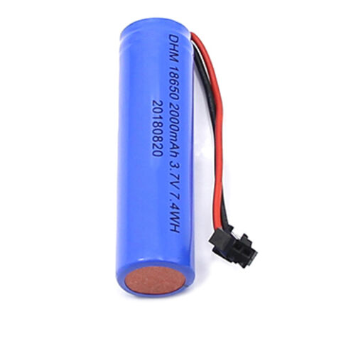 Bateria de íon de lítio 18650MP 3.7V 2000mAh 1S1P para micro robô, brinquedo infantil