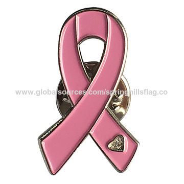 Official Pink Ribbon Breast Cancer Awareness Lapel Pin (1 Pin)