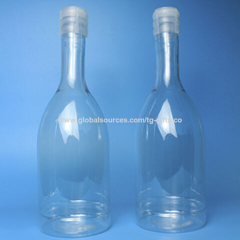 Garrafa de champanhe de plástico transparente para doces, presente com fundo removível for sale at factory direct price