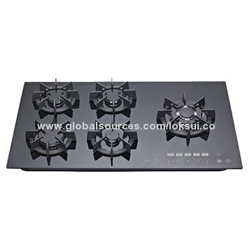 Buy Wholesale China 5 Burner Gas Hob With Glass Top & Gas Hob at USD 40