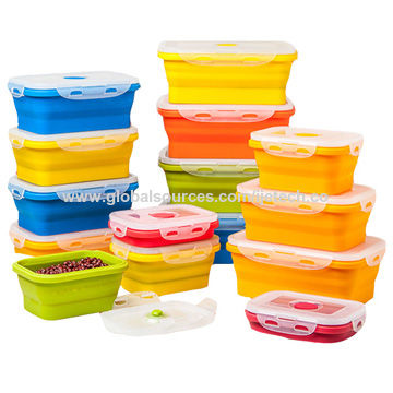 Buy Wholesale China Collapsible Silicone Lunch Box, 4 Bowls ...