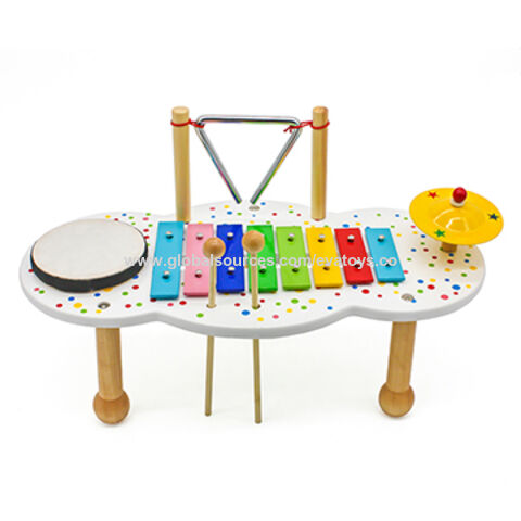 Tout-petit Instruments de musique Instruments de percussion en bois Jouet  préscolaire éducatif pour enfants Bébé Instrument Jouets musicaux Ensemble