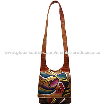 Mandala Sunflower - Choice of Fern or Feather Bag Charm - Tooled Leather  Handbag - Lotus Leather