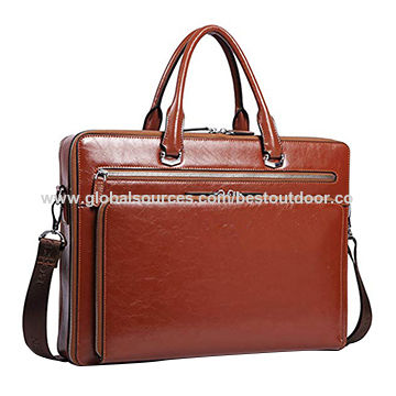 Buy Wholesale China Leather Briefcase Shoulder 15.6 Inch Laptop Business  Vintage Slim Messenger Bags For Men And Women & Leather Briefcase at USD 16  | Global Sources