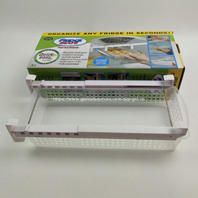 Fridge Mate Verstellbare Ausziehbare Schublade, ungiftiger Kühlschrank-Aufbewahrungskorb, geeignet für jeden Kühlschrank for sale at factory direct price