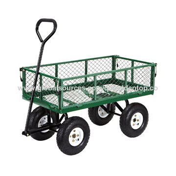 Buy Wholesale China 300kg 4 Wheel Heavy Duty Metal Folding Garden Wagon ...