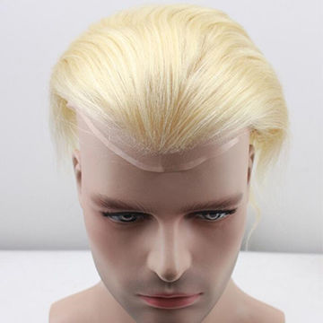 Buy Wholesale China Blonde Hair System Men Toupee European Hair Replacement  Lace Base & Blonde Hair System at USD 180 | Global Sources