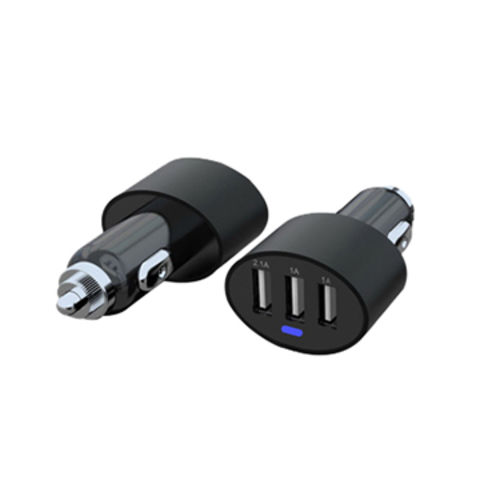 free Type-C Cable 3 Ports USB in Car Charger Power Adapter High Output 5.2A