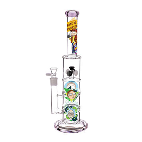 Hbking beaker glass water pipe, dab big smoke bong rick and morty for sale at factory direct price