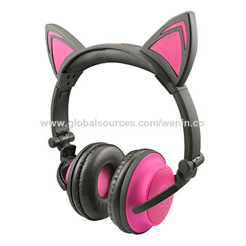 Buy Wholesale China Cat Ear Headphone With Flashing Led, Foldable Bluetooth  Headset,cartoon Headphone & Cartoon Headphone Led Headphone at USD  |  Global Sources