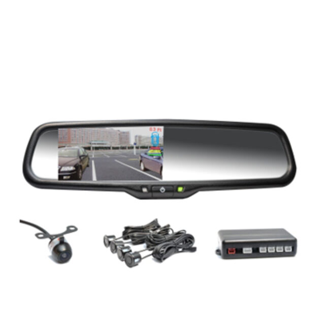 Kit de Sensor de Estacionamento com Câmera e Monitor de Espelho Retrovisor para Carro de 4,3 Polegadas OEM com Certificação E for sale at factory direct price