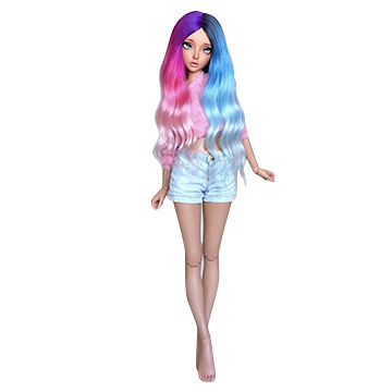 Buy Wholesale China Full Lace Wig Fake Hair Colorful Hair Cosplay Hair For  Barbie Doll & Wig at USD 10 | Global Sources