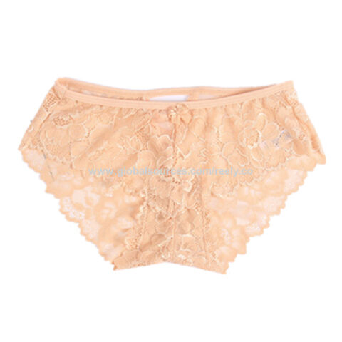 Bulk-buy Ladies Cotton Panty with Lace Side Sexy Underwear Pants