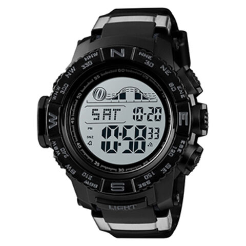 Skmei 1380 Men Sports Watch Digital Wr50m Swim Watch Led Light