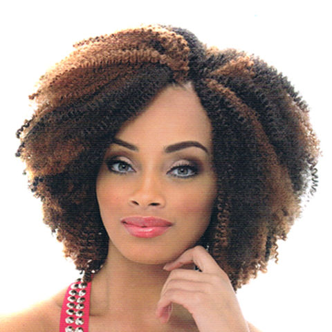 Synthetic Afro Kinky Twist Crochet Braids Bohemian Curly Braiding
