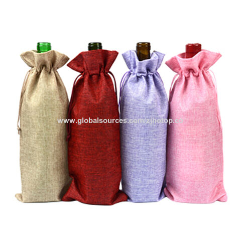 Saco de linho com cordão personalizável de alta qualidade a preço de fábrica para embalagem de presentes for sale at factory direct price