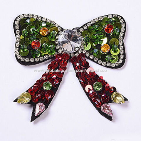Novos Designs de Laços Artesanais com Contas, Motivos com Contas, Apliques com Contas. Designs Personalizados são Bem-vindos.