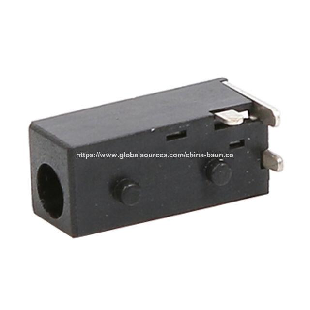 Bsun Connecteur d'alimentation CC, type DIP, angle droit, broche centrale de 0,65 mm, diamètre extérieur de la fiche de 2,35 mm, connecteur d'alimentation, 3P