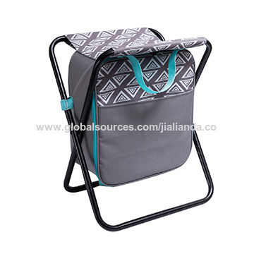Foldable Multi-function Beach Chair With Cooler Bag Storage For
