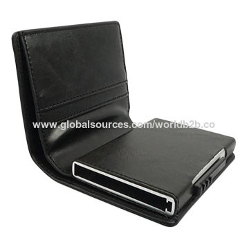 Handcrafted Leather Fiber Slim ID Credit Card RFID Protector Holder Men Wallet 