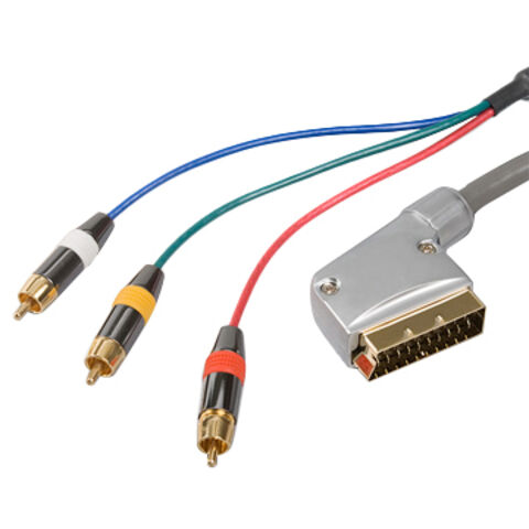 Cables SCART a 3 RCA, todos los materiales cuentan con las certificaciones UL-/CE-/CB-/RoHS. for sale at factory direct price