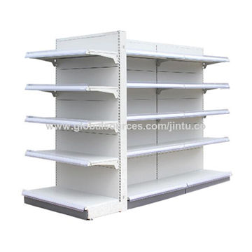 Commercial Wood Gondola Shelf Wall Unit With 17 Shelves