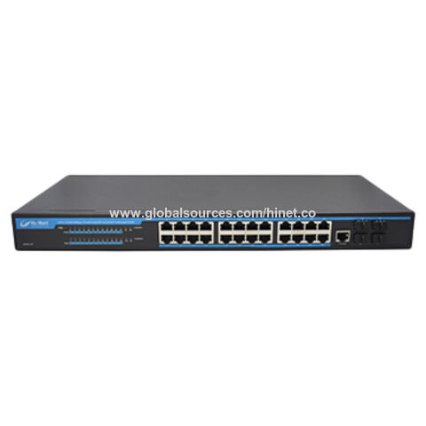 Switch Gigabit Ethernet PoE gestionado L3 Broadcom, solución de 450W, 24 puertos Gigabit + 4 puertos 10G SFP+ for sale at factory direct price