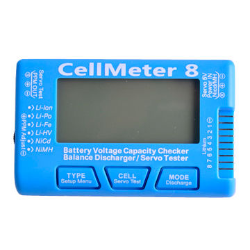 RC CellMeter-8 Digital Battery Capacity Checker For NiMH Nicd LiFe LiPo Li-ion 