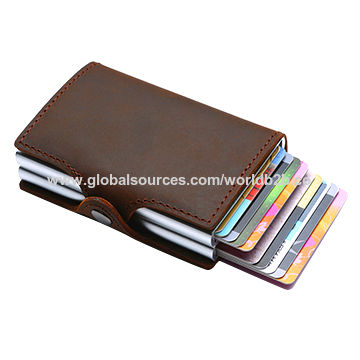 RFID Protected Slim Genuine Leather Credit Card Holder/Wallet RRP £15.00 