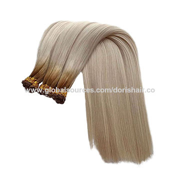 China Hair Weave Hair Bundles Hand Tied Hair Weave Wavy From
