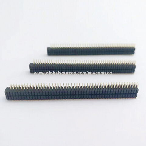 Pin Headers, 1.27/H1.5/SMT/Double Insualtors/Gold Flash/Straight/PBT ...