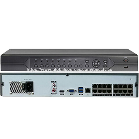 XMeye 16CH POE NVR 16 Canales 3MP/5MP 8CH 4K Alimentación Incorporada Soporte 2 SATA HDD Máx. 8TB con HDMI VGA - Grabador de Video en Red para Sistemas de Vigilancia IP