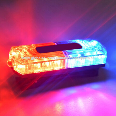 LED Red Blue Shoulder Police Light Clip USB Flashing Warning Safety Lamp  Bicycle