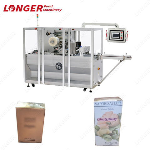 Automatische Cellophaniermaschine für Parfümboxen mit 80 Boxen/min - Parfümverpackungsmaschine for sale at factory direct price